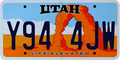 UT license plate Y944JW