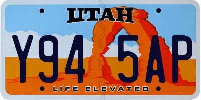 UT license plate Y945AP