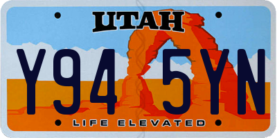 UT license plate Y945YN