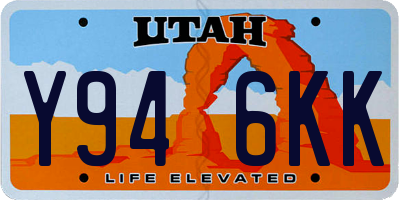UT license plate Y946KK
