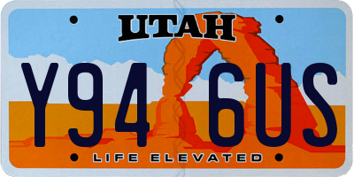UT license plate Y946US
