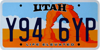 UT license plate Y946YP