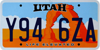 UT license plate Y946ZA