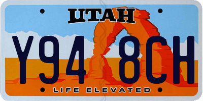 UT license plate Y948CH