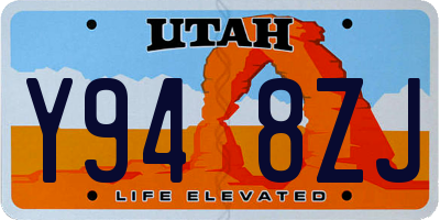 UT license plate Y948ZJ
