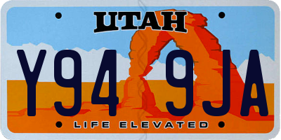 UT license plate Y949JA