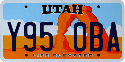 UT license plate Y950BA