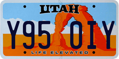 UT license plate Y950IY