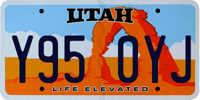UT license plate Y950YJ