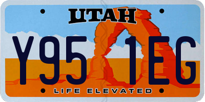 UT license plate Y951EG