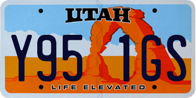 UT license plate Y951GS