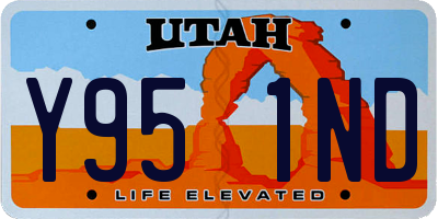 UT license plate Y951ND