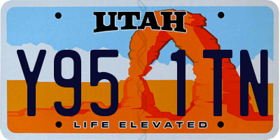 UT license plate Y951TN