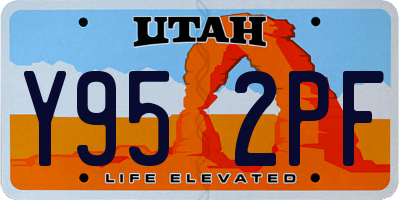 UT license plate Y952PF