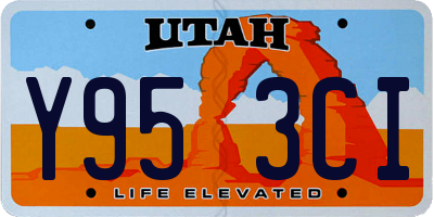 UT license plate Y953CI