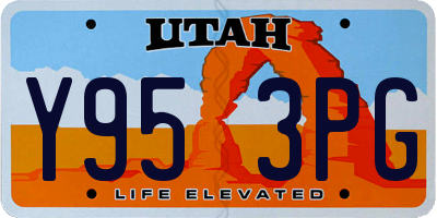 UT license plate Y953PG