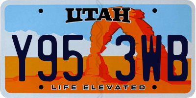 UT license plate Y953WB