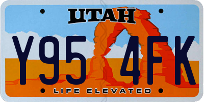 UT license plate Y954FK