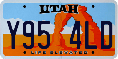 UT license plate Y954LD