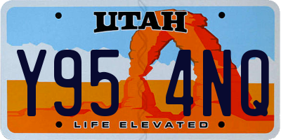 UT license plate Y954NQ