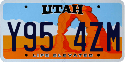 UT license plate Y954ZM
