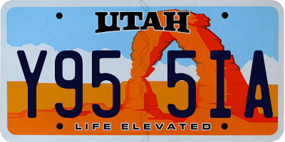 UT license plate Y955IA