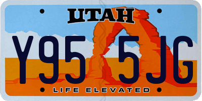 UT license plate Y955JG