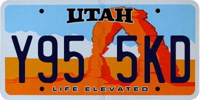 UT license plate Y955KD