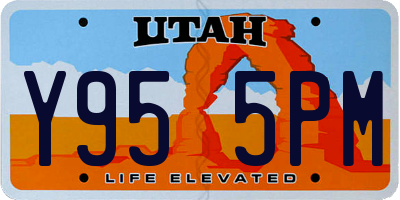 UT license plate Y955PM