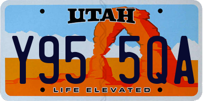 UT license plate Y955QA
