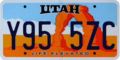 UT license plate Y955ZC