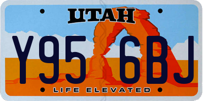 UT license plate Y956BJ