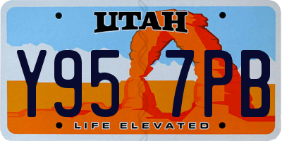 UT license plate Y957PB
