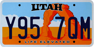 UT license plate Y957QM