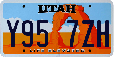 UT license plate Y957ZH