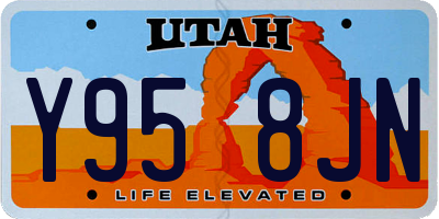 UT license plate Y958JN