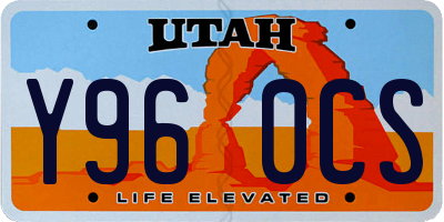 UT license plate Y960CS