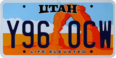 UT license plate Y960CW