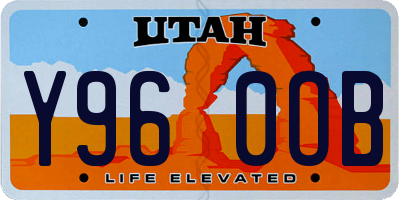UT license plate Y960OB