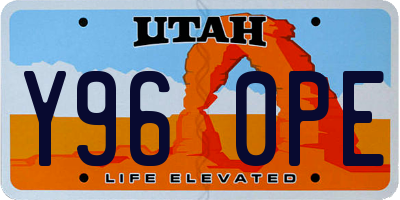 UT license plate Y960PE