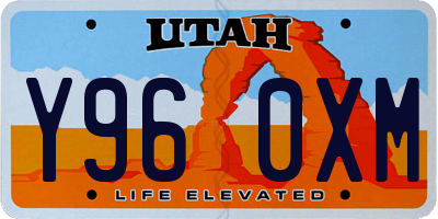 UT license plate Y960XM