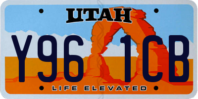 UT license plate Y961CB