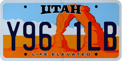 UT license plate Y961LB