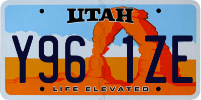 UT license plate Y961ZE