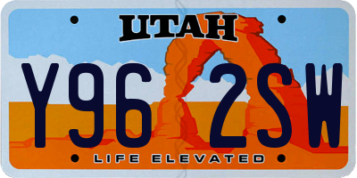 UT license plate Y962SW