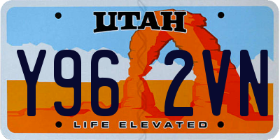 UT license plate Y962VN