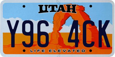 UT license plate Y964CK