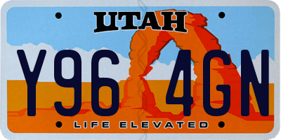UT license plate Y964GN