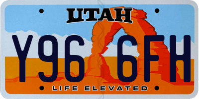 UT license plate Y966FH