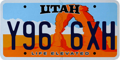 UT license plate Y966XH